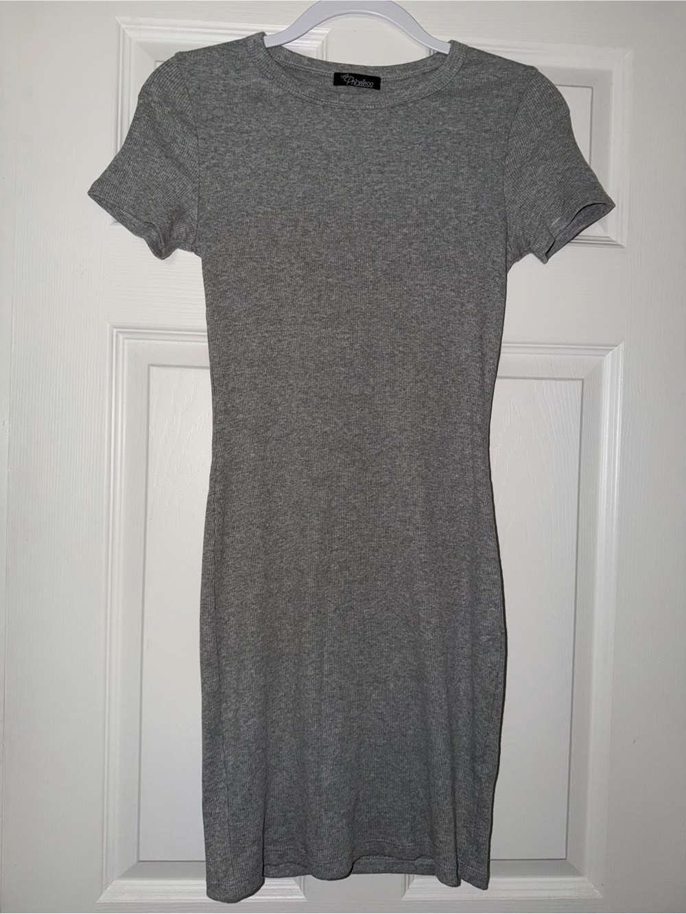 Everyday Grey Short Sleeve Mini Dress